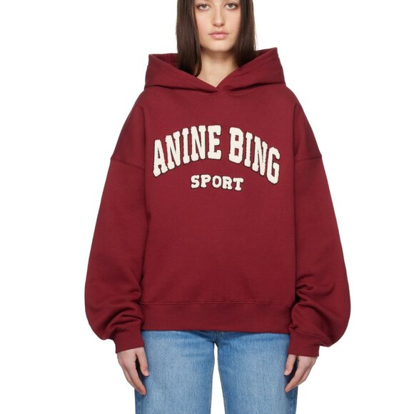 Alec Hoodie Cabernet M - Anine Bing - Picture 1 of 6